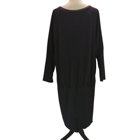 Ingrid & Isabel Maternity Black Sheath Dress with Raglan Long Sleeves Size XXL - Picture 3 of 15